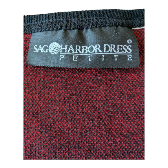 Sag‎ Harbor Red & Black Animal Print Sweater Vest Whimsygoth Festival Fringe - Picture 3 of 4